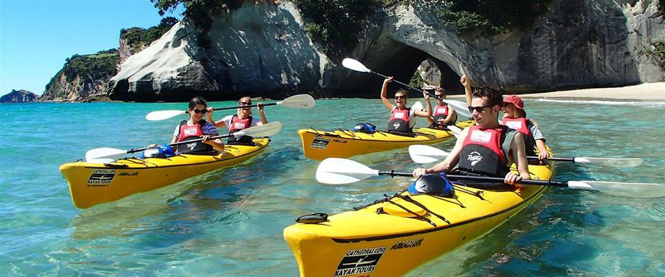 tropical tandem kayak