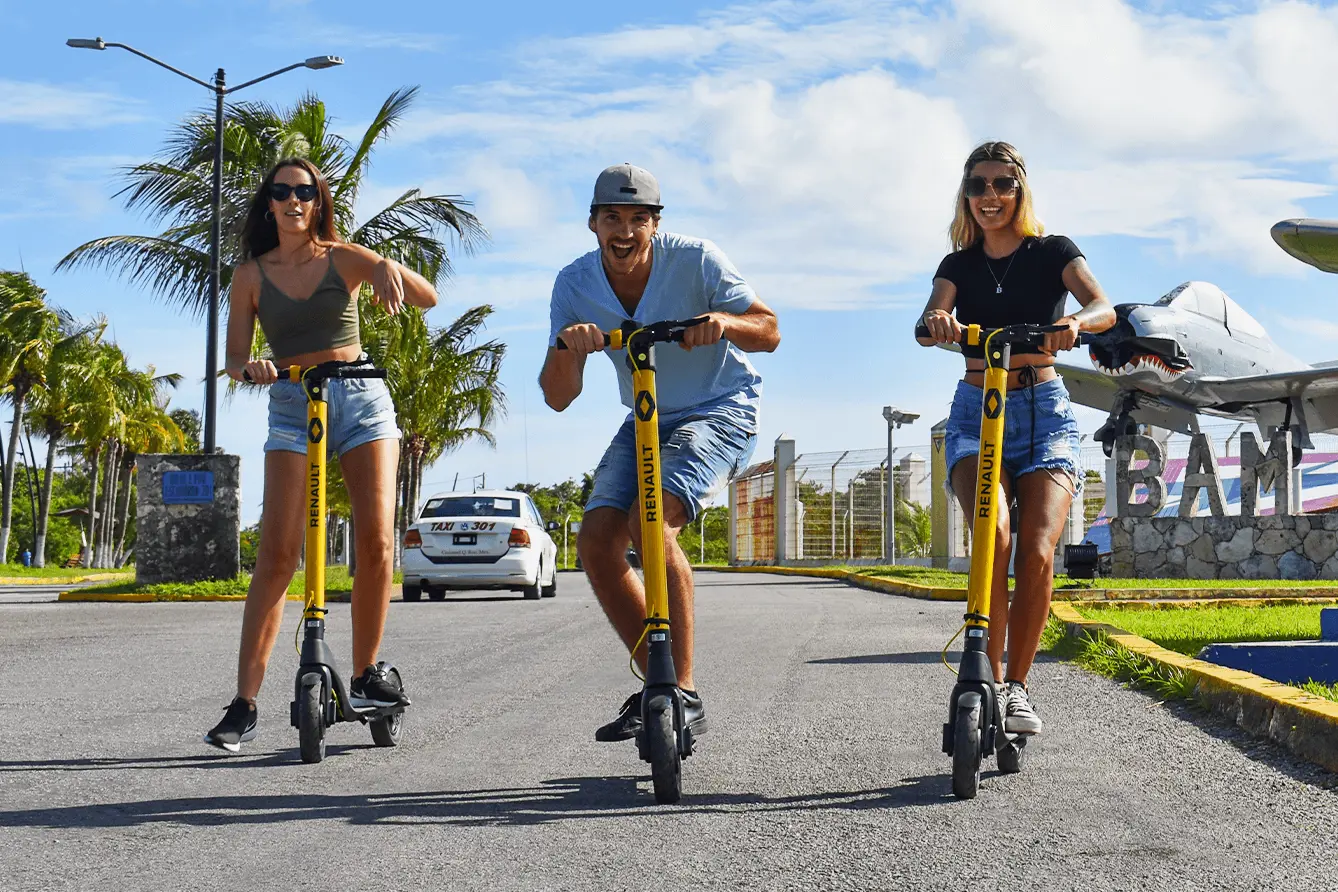 Guided Cozumel Tour: Clear Boat and Electric Scooter